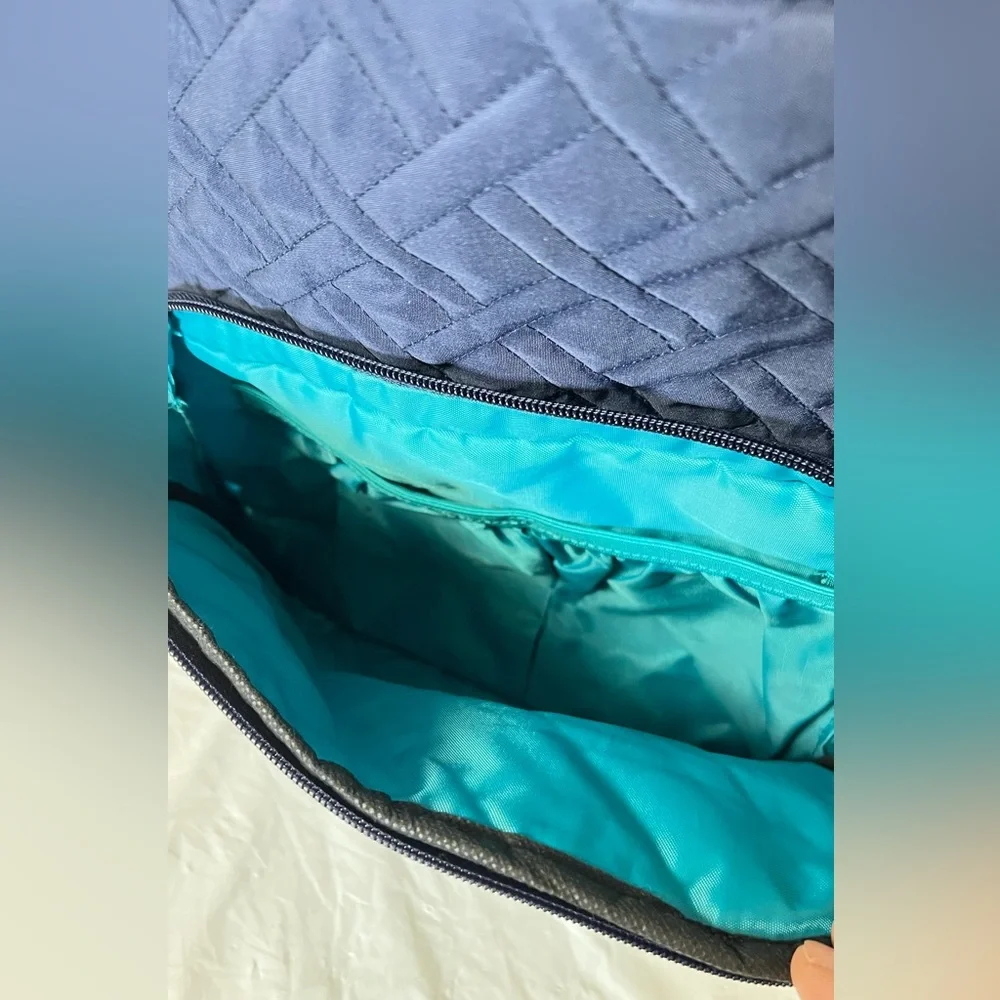 Elegant Navy Quilted Baby Bag